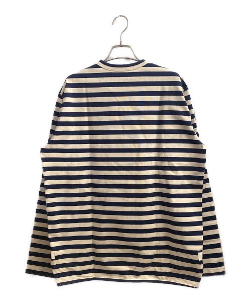 JUNYA WATANABE MAN（ジュンヤワタナベマン）JUNYA WATANABE MAN (ジュンヤワタナベマン) 25AW ボーダーTシャツ ホワイト サイズ:Mの古着・服飾アイテム