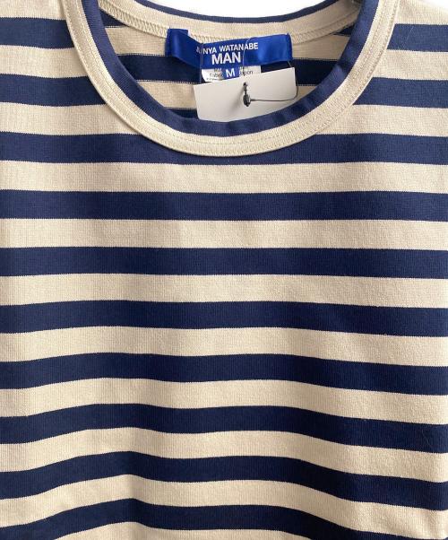 JUNYA WATANABE MAN（ジュンヤワタナベマン）JUNYA WATANABE MAN (ジュンヤワタナベマン) 25AW ボーダーTシャツ ホワイト サイズ:Mの古着・服飾アイテム