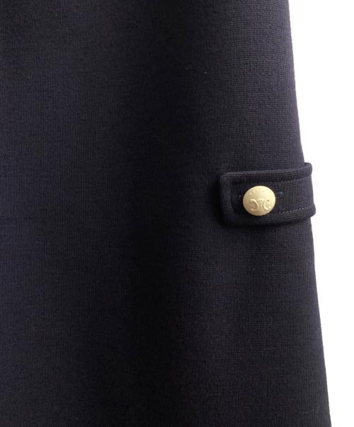 CELINE（セリーヌ）CELINE (セリーヌ) トリオンフロゴミニワンピース ネイビー サイズ:XSの古着・服飾アイテム