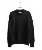 STONE ISLANDストーンアイランド）の古着「7GGロゴパッチクルーネックニット」｜ブラック