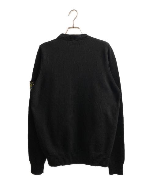 STONE ISLAND（ストーンアイランド）STONE ISLAND (ストーンアイランド) 7GGロゴパッチクルーネックニット ブラック サイズ:Sの古着・服飾アイテム