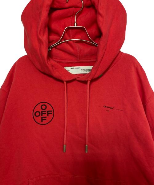 OFFWHITE（オフホワイト）OFFWHITE (オフホワイト) スプレーアローロゴパーカー レッド サイズ:XXLの古着・服飾アイテム