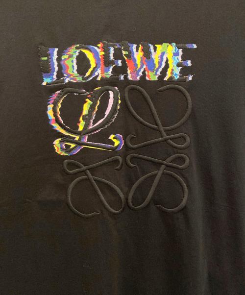 LOEWE（ロエベ）LOEWE (ロエベ) グリッチアナグラムロゴTシャツ ブラック サイズ:XSの古着・服飾アイテム