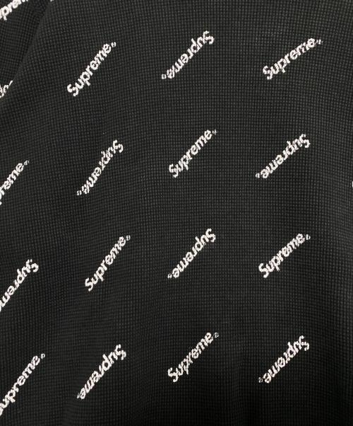 SUPREME（シュプリーム）SUPREME (シュプリーム) サーマルロゴワッフルカットソー ブラック サイズ:Mの古着・服飾アイテム