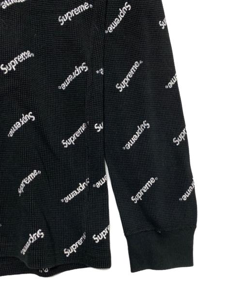 SUPREME（シュプリーム）SUPREME (シュプリーム) サーマルロゴワッフルカットソー ブラック サイズ:Mの古着・服飾アイテム
