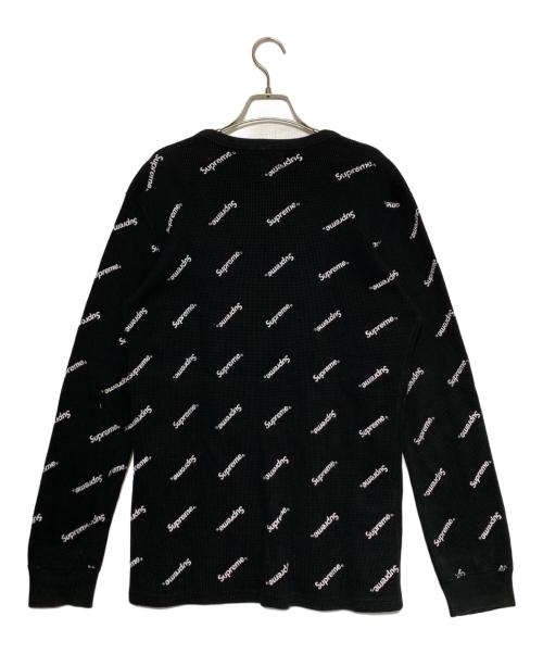 SUPREME（シュプリーム）SUPREME (シュプリーム) サーマルロゴワッフルカットソー ブラック サイズ:Mの古着・服飾アイテム