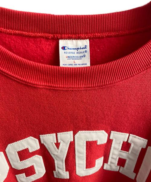 UNDERCOVER（アンダーカバー）UNDERCOVER (アンダーカバー) Champion (チャンピオン) 25AW PSYCHO リバースウィーブスウェット レッド サイズ:Lの古着・服飾アイテム