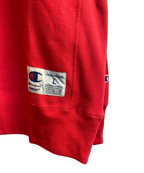 UNDERCOVER（アンダーカバー）UNDERCOVER (アンダーカバー) Champion (チャンピオン) 25AW PSYCHO リバースウィーブスウェット レッド サイズ:Lの古着・服飾アイテム