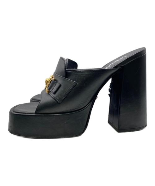 VERSACE（ヴェルサーチェ）VERSACE (ヴェルサーチェ) メデューサメダル 95プラットフォームンダル ブラック サイズ:38の古着・服飾アイテム