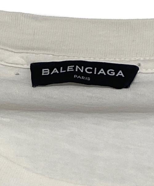 BALENCIAGA（バレンシアガ）BALENCIAGA (バレンシアガ) 18SS EuropeプリントオーバーサイズポケットTシャツ ホワイト サイズ:Ｍの古着・服飾アイテム