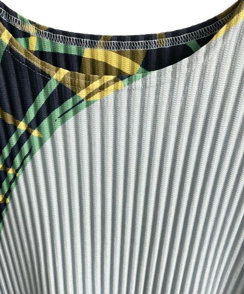 HOMME PLISSE ISSEY MIYAKE（オム プリッセ イッセイ ミヤケ）HOMME PLISSE ISSEY MIYAKE (オム プリッセ イッセイ ミヤケ) WINDSWEPT PLAID ブルー×ネイビー サイズ:2の古着・服飾アイテム