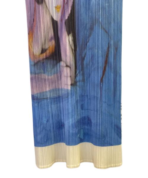 PLEATS PLEASE（プリーツプリーズ）PLEATS PLEASE (プリーツプリーズ) ノースリーブワンピース ホワイト×ブルー サイズ:freeの古着・服飾アイテム