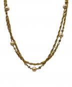CHANELシャネル）の古着「ロングパールチェーンネックレス」｜ゴールド