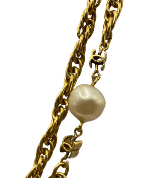 CHANEL（シャネル）CHANEL (シャネル) ロングパールチェーンネックレス ゴールドの古着・服飾アイテム
