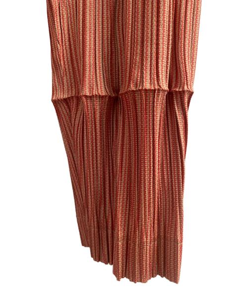 ISSEY MIYAKE（イッセイミヤケ）ISSEY MIYAKE (イッセイミヤケ) ジップアップロングジャケット オレンジ サイズ:Mの古着・服飾アイテム