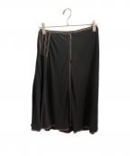 HERMESエルメス）の古着「ビスコースプリーツスカート」｜ブラック