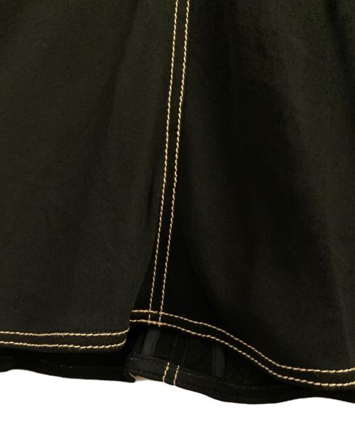 HERMES（エルメス）HERMES (エルメス) ビスコースプリーツスカート ブラック サイズ:38の古着・服飾アイテム