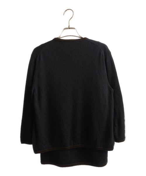 HERMES（エルメス）HERMES (エルメス) Hロゴチェーンカシミアアンサンブル ネイビー サイズ:MEの古着・服飾アイテム