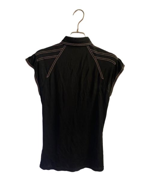 HERMES（エルメス）HERMES (エルメス) ビスコースプルオーバーノースリーブブラウス ブラック サイズ:36の古着・服飾アイテム