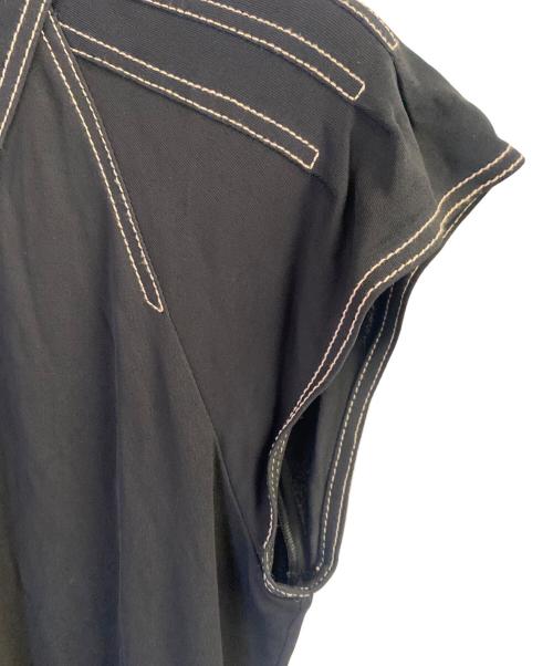 HERMES（エルメス）HERMES (エルメス) ビスコースプルオーバーノースリーブブラウス ブラック サイズ:36の古着・服飾アイテム