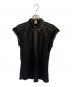 HERMES（エルメス）の古着「ビスコースプルオーバーノースリーブブラウス」｜ブラック