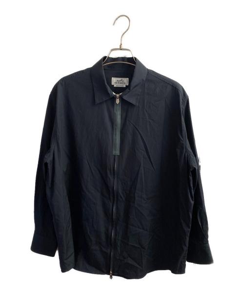 HERMES（エルメス）HERMES (エルメス) ジップアップシャツ ネイビー サイズ:40の古着・服飾アイテム