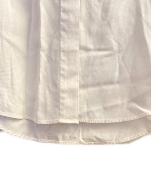 HERMES（エルメス）HERMES (エルメス) セリエボタンハイネックカラーシャツ ホワイト サイズ:38の古着・服飾アイテム