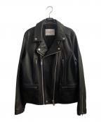 UNDERCOVERアンダーカバー）の古着「シープレザー ダブルライダースジャケット」｜ブラック