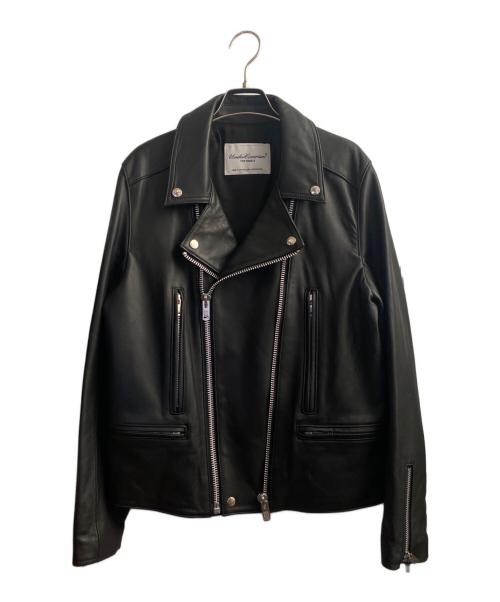UNDERCOVER（アンダーカバー）UNDERCOVER (アンダーカバー) シープレザー ダブルライダースジャケット ブラック サイズ:3の古着・服飾アイテム