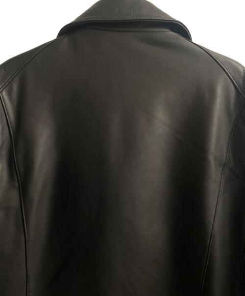 UNDERCOVER（アンダーカバー）UNDERCOVER (アンダーカバー) シープレザー ダブルライダースジャケット ブラック サイズ:3の古着・服飾アイテム