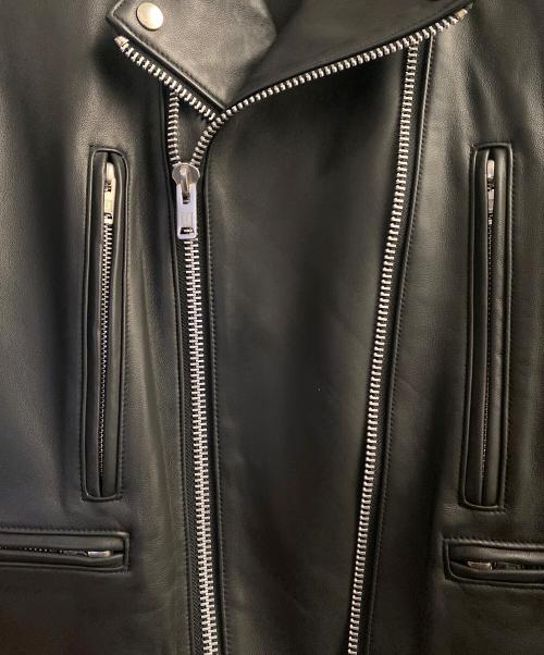 UNDERCOVER（アンダーカバー）UNDERCOVER (アンダーカバー) シープレザー ダブルライダースジャケット ブラック サイズ:3の古着・服飾アイテム