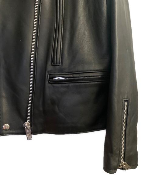 UNDERCOVER（アンダーカバー）UNDERCOVER (アンダーカバー) シープレザー ダブルライダースジャケット ブラック サイズ:3の古着・服飾アイテム