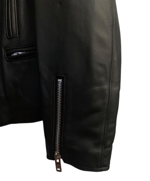 UNDERCOVER（アンダーカバー）UNDERCOVER (アンダーカバー) シープレザー ダブルライダースジャケット ブラック サイズ:3の古着・服飾アイテム