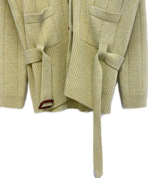 GUCCI（グッチ）GUCCI (グッチ) ベルテッドリブニットカーディガン グリーン サイズ:XLの古着・服飾アイテム