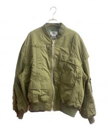 eYe COMME des GARCONS JUNYAWATANABE MAN×Needles（アイ コム デ ギャルソン ジュンヤ ワタナベ マン×ニードルズ）の古着「綿ナイロンMA-1ジャケット」｜オリーブ