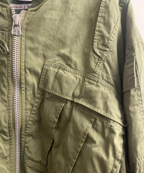 eYe COMME des GARCONS JUNYAWATANABE MAN（アイ コム デ ギャルソン ジュンヤ ワタナベ マン）eYe COMME des GARCONS JUNYAWATANABE MAN (アイ コム デ ギャルソン ジュンヤ ワタナベ マン) Needles (ニードルズ) 綿ナイロンMA-1ジャケット オリーブ サイズ:Sの古着・服飾アイテム