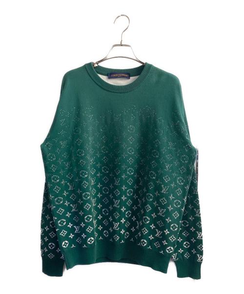 LOUIS VUITTON（ルイ ヴィトン）LOUIS VUITTON (ルイ ヴィトン) モノグラムグラディエントニット グリーン サイズ:Mの古着・服飾アイテム