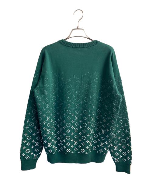 LOUIS VUITTON（ルイ ヴィトン）LOUIS VUITTON (ルイ ヴィトン) モノグラムグラディエントニット グリーン サイズ:Mの古着・服飾アイテム