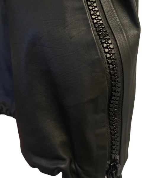 BOTTEGA VENETA（ボッテガベネタ）BOTTEGA VENETA (ボッテガベネタ) レザーフーデッドジャケット ブラック サイズ:52の古着・服飾アイテム