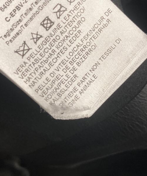 BOTTEGA VENETA（ボッテガベネタ）BOTTEGA VENETA (ボッテガベネタ) レザーフーデッドジャケット ブラック サイズ:52の古着・服飾アイテム