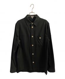 LOEWE（ロエベ）の古着「22AW/Metal Button Overshirt/メタルボタンオーバーシャツ」｜ブラック