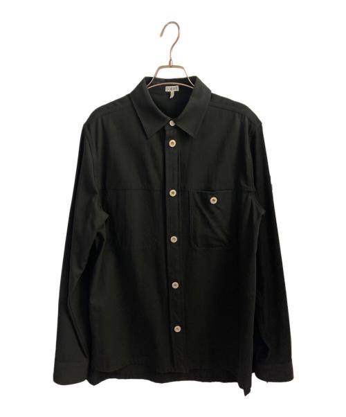 LOEWE（ロエベ）LOEWE (ロエベ) 22AW/Metal Button Overshirt/メタルボタンオーバーシャツ ブラック サイズ:39の古着・服飾アイテム
