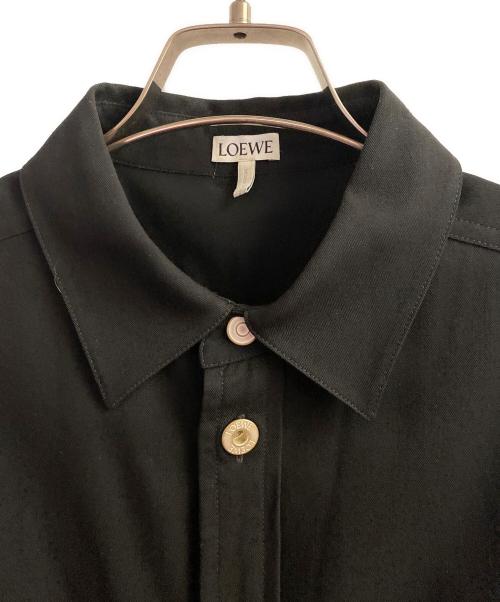 LOEWE（ロエベ）LOEWE (ロエベ) 22AW/Metal Button Overshirt/メタルボタンオーバーシャツ ブラック サイズ:39の古着・服飾アイテム