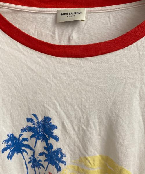 Saint Laurent Paris（サンローランパリ）Saint Laurent Paris (サンローランパリ) サンセットプリントTシャツ ホワイト サイズ:Lの古着・服飾アイテム