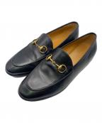 GUCCIグッチ）の古着「ヨルダーンホースビットローファー」｜ブラック