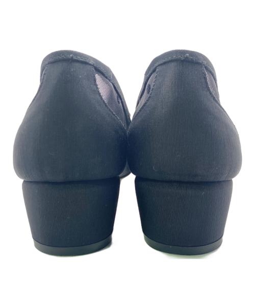 Salvatore Ferragamo（サルヴァトーレ フェラガモ）Salvatore Ferragamo (サルヴァトーレ フェラガモ) リボンドットパンプス ブラック サイズ:5 1/2の古着・服飾アイテム