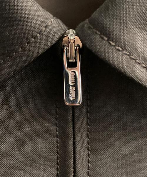 MIU MIU（ミュウミュウ）MIU MIU (ミュウミュウ) モヘアブルゾンジャケット ダークブラウン サイズ:38の古着・服飾アイテム