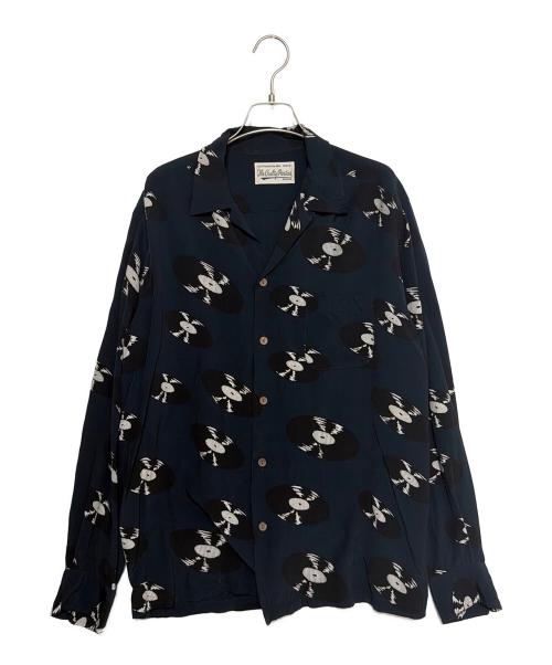 WACKO MARIA（ワコマリア）WACKO MARIA (ワコマリア) RECORDS HAWAIIAN SHIRT ネイビー サイズ:XLの古着・服飾アイテム
