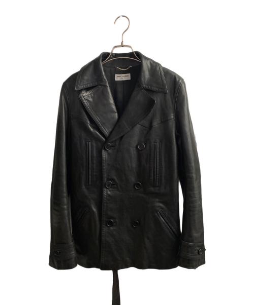 Saint Laurent Paris（サンローランパリ）Saint Laurent Paris (サンローランパリ) レザージャケット ブラック サイズ:46の古着・服飾アイテム