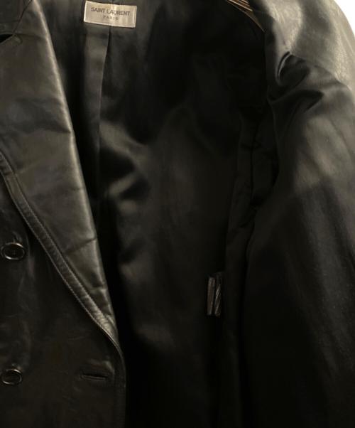 Saint Laurent Paris（サンローランパリ）Saint Laurent Paris (サンローランパリ) レザージャケット ブラック サイズ:46の古着・服飾アイテム